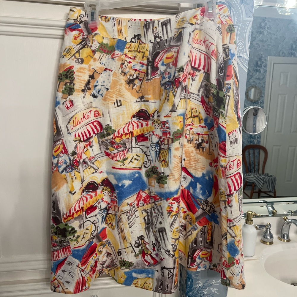 Liz Claiborne Market Print Skirt